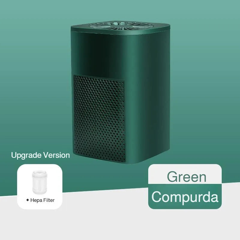 Air Purifier Smoke Odor Negative Ion Generator Household HEPA Air Purifier Efficient Purifying Air Formaldehyde for Car and Room