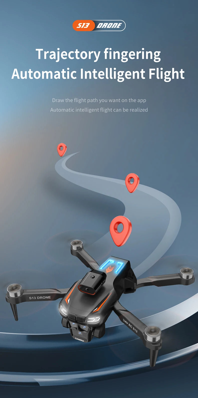 Xiaomi Mijia S13 Drone 8K Professional Dual Camera GPS FPV Brushless Motor Optical Flow Hovering Foldable Quadcopter.