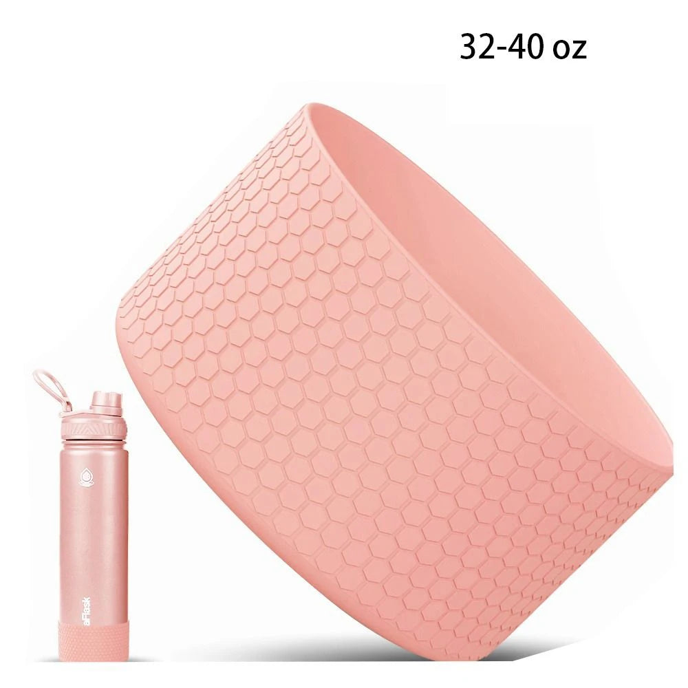 For Aquaflash HydroFlask And More 12-40 oz Anti-Slip Bottle Bottom Sleeve Cover Hexagon Texture Water Bottle Pad Protective Case