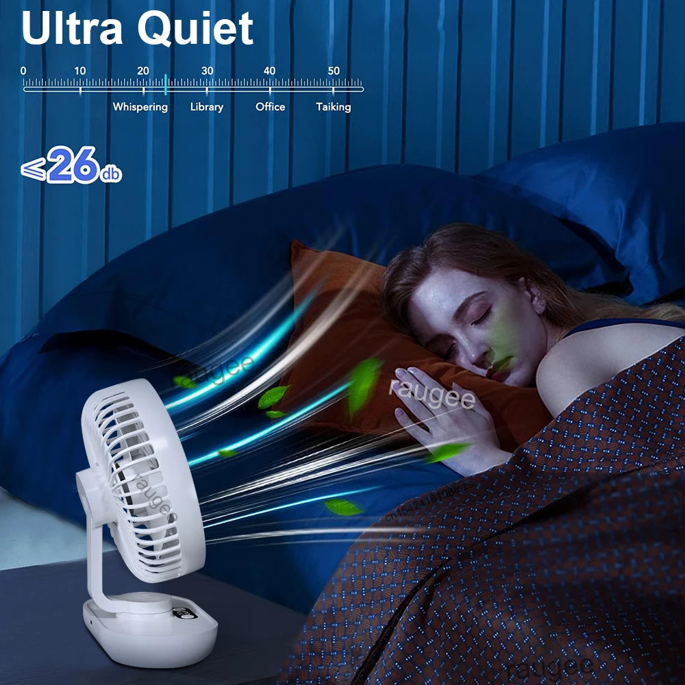 Rechargeable Fans Portable Desktop Fan Home Office Dormitory USB Mini Small Electric Fan Air Circulators High Wind Table Fan