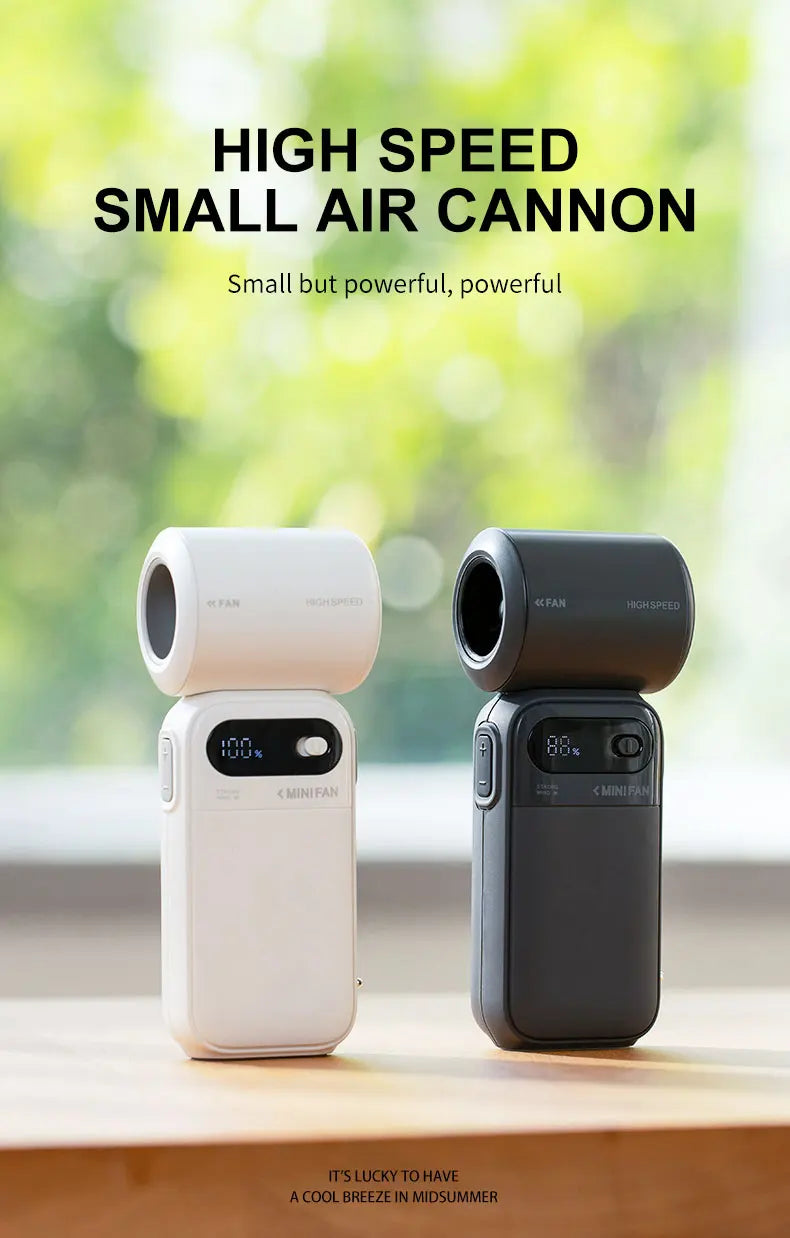 Xiaomi Youpin Electric Fan Wireless Portable Handheld Desktop Small Fan 100 Levels High Speed Strong Wind Mini Pocket Fan Gift