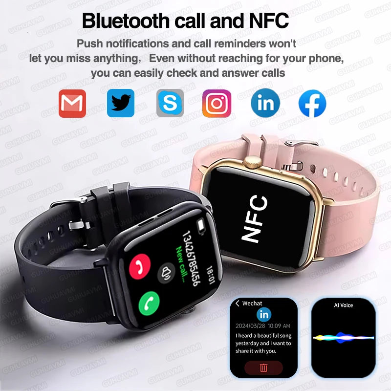 2025 New For Xiaomi Smart Watch HD Bluetooth Call AMOLED Screen NFC Waterproof GPS Sport Health Tracker Smart Watch