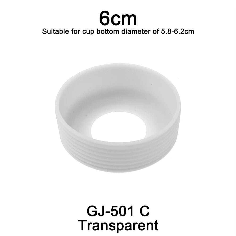 6cm 15 Colour Threaded Soft Silicone Cup Bottom Cover Wear Resistant Ring Sleeve Sheath Anti Slip Good Toughness