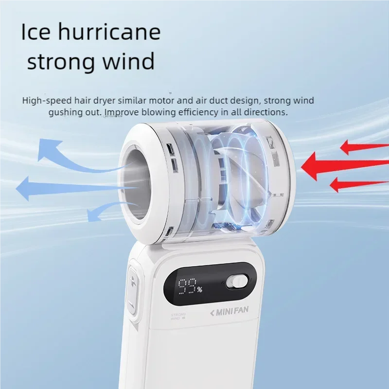 Xiaomi Youpin Electric Fan Wireless Portable Handheld Desktop Small Fan 100 Levels High Speed Strong Wind Mini Pocket Fan Gift