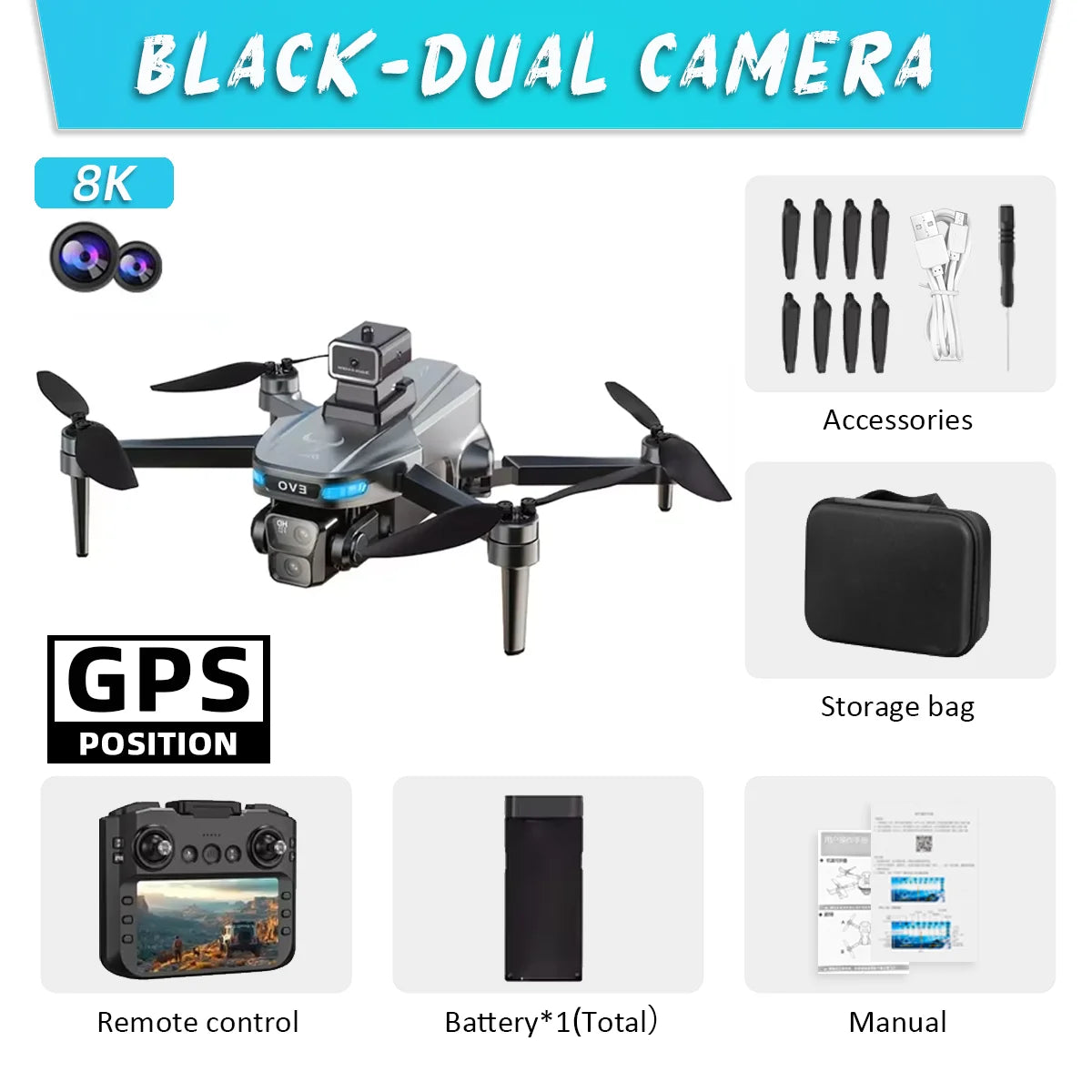 New SG901 MAX GPS Drone Professional 8K Camera Aerial FPV Brush Avoiding Obstacle with Large Screen Remote Control Folding Drone
