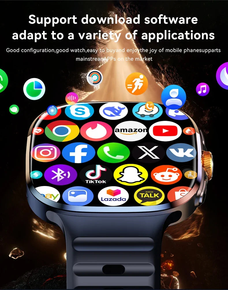 2025 M99 5G Smart Watch: Android 10.0, 9MP Rotary Camera, 256GB Storage, GPS/NFC, 1.95" AMOLED Screen