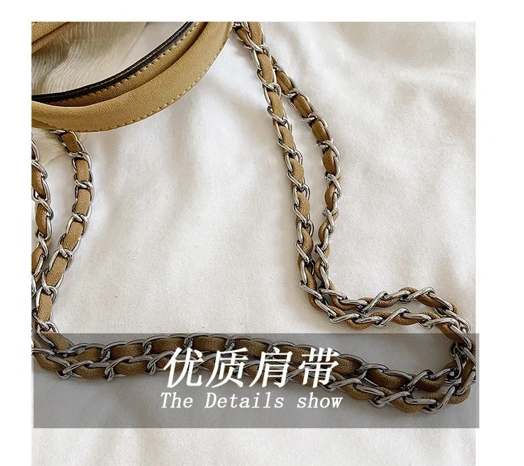 Fashion Make Up Designer Big Women's New Korean Fashion Casual Large Capacity Shoulder Crossbody Chain Tote Bag