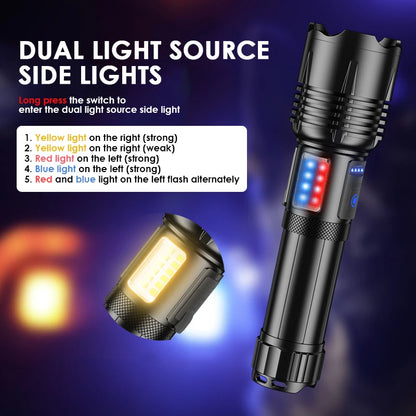 Portable Long-Range Outdoor Camping Flashlight Strong Light Mobile Charging Treasure Home Use Long-Life Electric Power Source