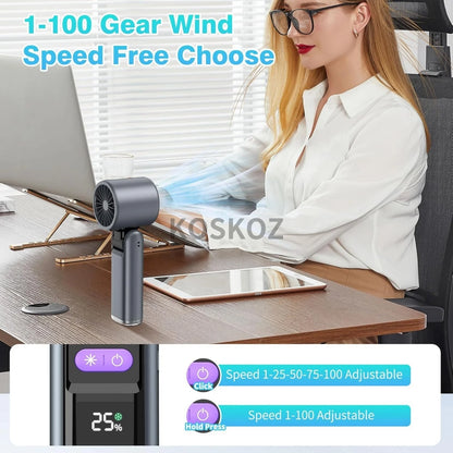 3 IN 1 Handheld Fan, Mini Fan with Flashlight and Cooling, with Air Turbo Cooling Fan for Outdoor Activities, Travel, Working