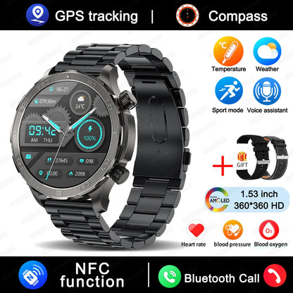 2025 New For Huawei IP68 Waterproof GPS Sports Smart Watch Men AMOLED HD Screen Heart Rate NFC Bluetooth Call Smart Watch Woman