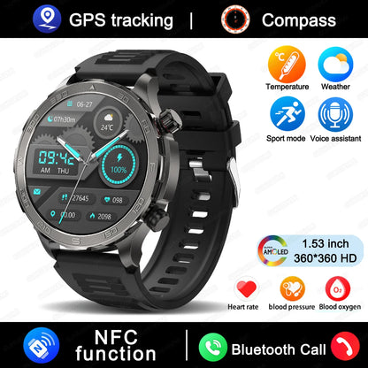 2025 New For Huawei IP68 Waterproof GPS Sports Smart Watch Men AMOLED HD Screen Heart Rate NFC Bluetooth Call Smart Watch Woman