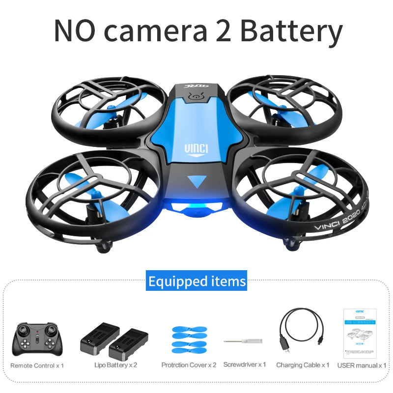 New V8 Mini Drone 4K 1080P HD Camera WiFi Fpv Air Pressure Altitude Hold Black Quadcopter RC Drone