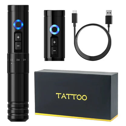 Ambition V1mini 2.0-3.5mm Adjustable Stroke Wireless Permanent Makeup Tattoo Pen Machine for Eyebrow Eyeliner Lip with 2 Battery