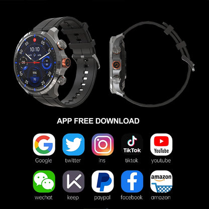 Newest Camera Video Call Gps Smart Watch Sport Men Sim Card Android Phone Smartwatch With 2Gb Ram+16Gb Rom (Ddr3)