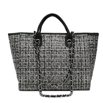 Women Tote Bag Fashion Nylon Large Handbag Chains Shoulder Bags Ladies Big Messenger Bag, Shopping Bag