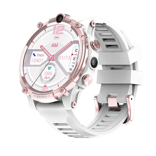 2023 V20 Customizable Men's Ladies Android Smart Watch GPS SIM Card WIFI 4G TikTok 5G Features IPS Display Rubber Answer Call