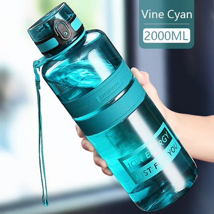 1.5/2L Sport Water Bottle Large capacity Portable leakproof Shaker Outdoor Fitness Bottle EcoFriendly Plastic Drinkware BPA Free