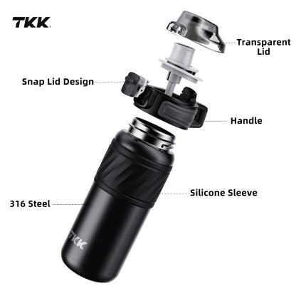 Custom Logo 500ml Double-Wall Insulated Straw Sports Travel Bottle Tumbler Leak-Proof Hiking Mug Food Grade  Feature for Kids