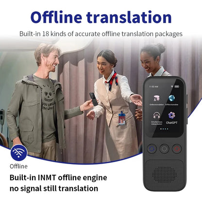 2025 NEW Portable Mini AI Translator Multi Languages Translation Device Intelligent Translator Machine Conferences Simultaneous