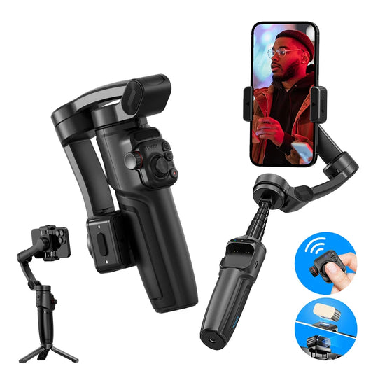 CYKE M05 Telescopic Rod  Detachable Remote Control  Three-Axis Al Stabilizer Extend 65CM Al Tracking and Shooting with Remote