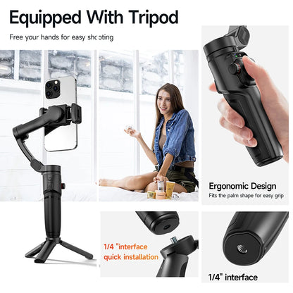 CYKE M05 Telescopic Rod  Detachable Remote Control  Three-Axis Al Stabilizer Extend 65CM Al Tracking and Shooting with Remote
