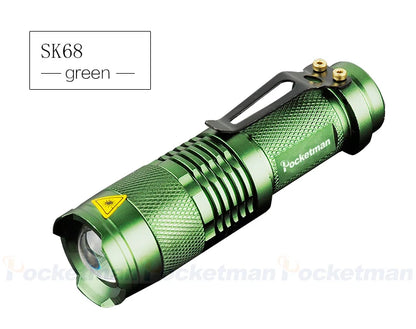 Portable Mini Q5 LED Flashlight Tactical Lamp LED Flashlight Adjustable Focus Zoomable Light for  Hiking Camping Power Outage