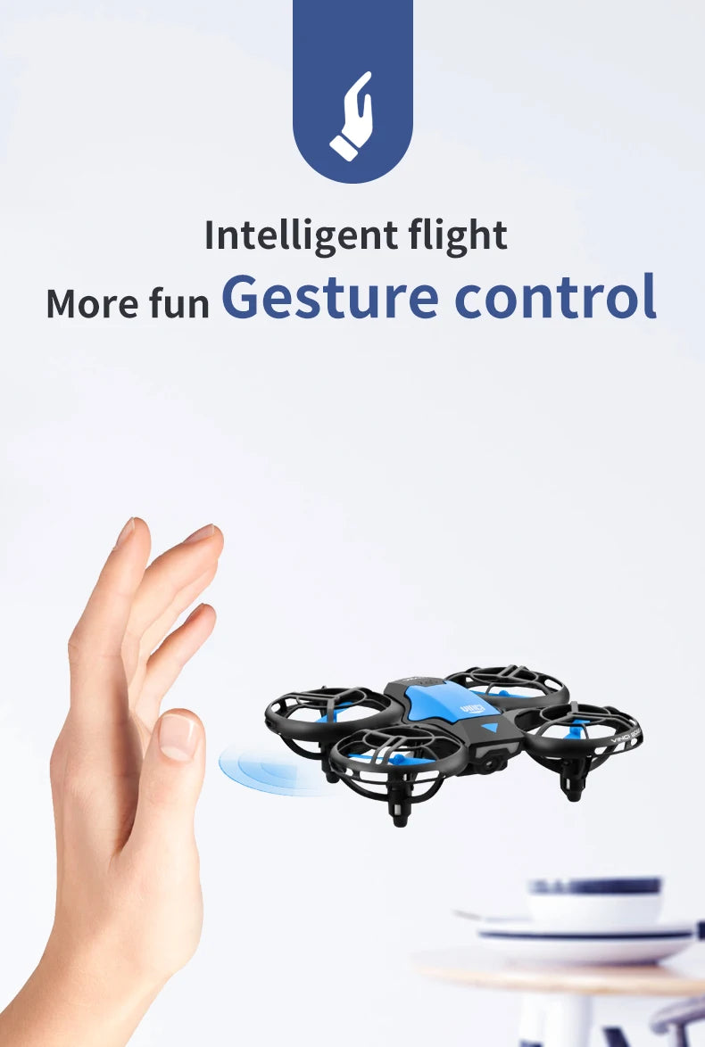 New V8 Mini Drone 4K 1080P HD Camera WiFi Fpv Air Pressure Altitude Hold Black Quadcopter RC Drone