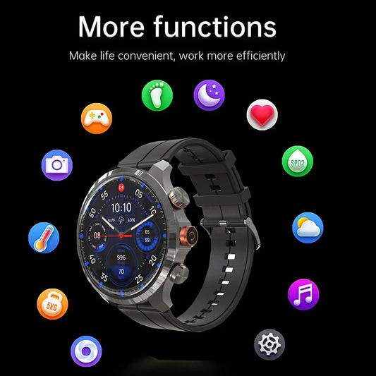 Newest Camera Video Call Gps Smart Watch Sport Men Sim Card Android Phone Smartwatch With 2Gb Ram+16Gb Rom (Ddr3)