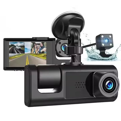 3 Lens Camera Car DVR Dash Cam 1080P Full Hd Front Wide Angle IR Inner Reverse Video Recorder Driver Car Black Box