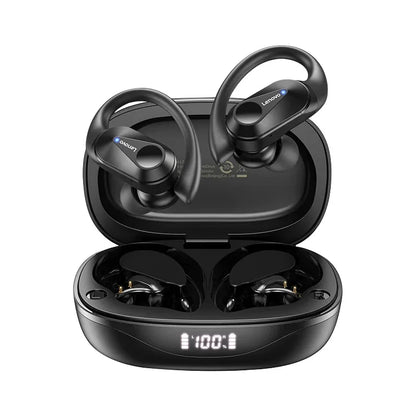 Lenovo LP75 Sports Wireless Earphones with Mics,Button Control, LED Power Display,Hifi Stereo Sound BT 5.3 TWS Headphones
