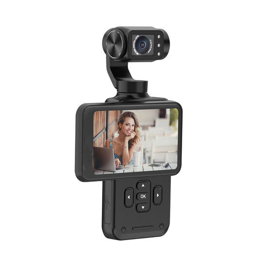 Mini HD Video Camcorder with 5K Recording, 3.5 Inch IPS Display, Optical Zoom, Night Shot, Stabilizer and WiFi
