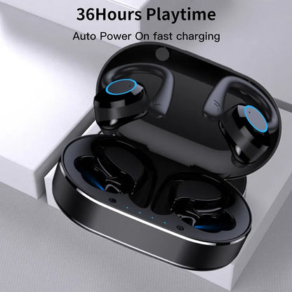 2025 Wireless Earbud YKK-Q23 BT 5.1 Ear Buds in Ear Hook Sports Headphone With Earhook Waterproof Touch Earphone Running Fitness