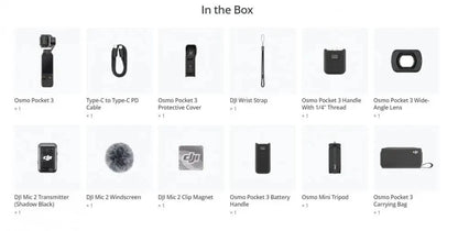 DJI Osmo Pocket 3 Creator Combo Pocket Sized 3-axis Stabilized Handheld Camera Hdr Video Stereo Recording