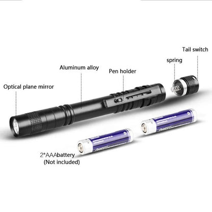 Portable LED Flashlight Strong Light Flashlight Pocket Small Flashlight LED Flashlight Medical Waterproof Pen Torch Light