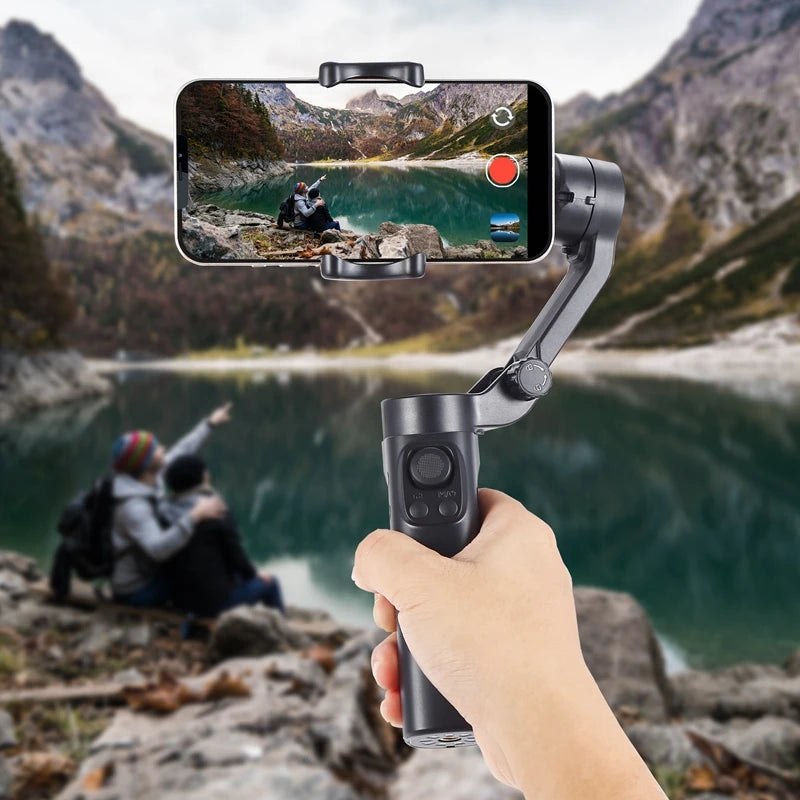 2025 F5 Plus 3-Axis Foldable Handheld Gimbal Smartphone Stabilizer Anti-Shake Cellphone Video Recorder Vlog Mobile Selfie Camera