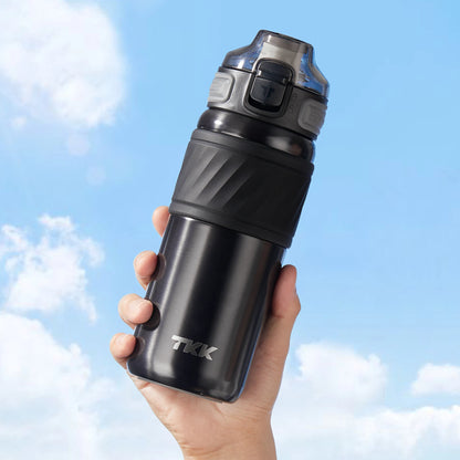 Custom Logo 500ml Double-Wall Insulated Straw Sports Travel Bottle Tumbler Leak-Proof Hiking Mug Food Grade  Feature for Kids