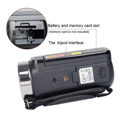 Popular Professional HDV Night Vision Recorder Camcorder Full hd 1080p 24mp Remote Control Mini Camera Digital Video Camera