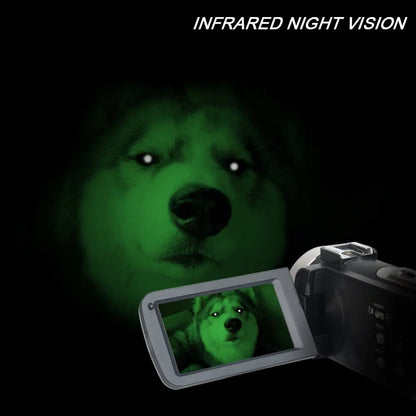 Popular Professional HDV Night Vision Recorder Camcorder Full hd 1080p 24mp Remote Control Mini Camera Digital Video Camera