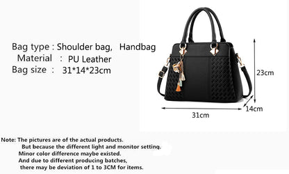 Gusure Luxury Handbag Women Crossbody Bag with Tassel hanging Large Capacity Female Shoulder Bags Embroidery Tote bag