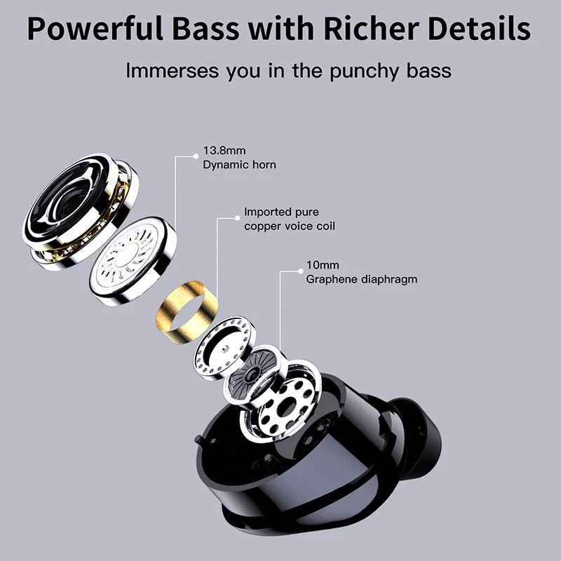 2025 Wireless Earbud YKK-Q23 BT 5.1 Ear Buds in Ear Hook Sports Headphone With Earhook Waterproof Touch Earphone Running Fitness