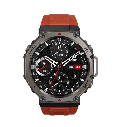 DM58 Round Smartwatch GPS Smart Watch for Men Waterproof 5ATM Water Sports Surfing, Diving, Paragliding, Swimming