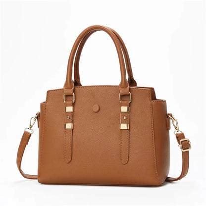 2024 New Women's Large-Capacity Retro Leisure Bag Casual Tote Oblique Straddle One-Shoulder Handbag Zipper Pure Color Simple