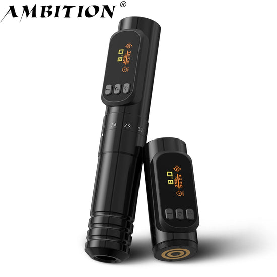 Ambition V1mini 2.0-3.5mm Adjustable Stroke Wireless Permanent Makeup Tattoo Pen Machine for Eyebrow Eyeliner Lip with 2 Battery