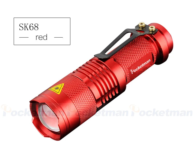 Portable Mini Q5 LED Flashlight Tactical Lamp LED Flashlight Adjustable Focus Zoomable Light for  Hiking Camping Power Outage