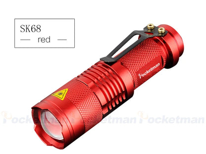 Portable Mini Q5 LED Flashlight Tactical Lamp LED Flashlight Adjustable Focus Zoomable Light for  Hiking Camping Power Outage