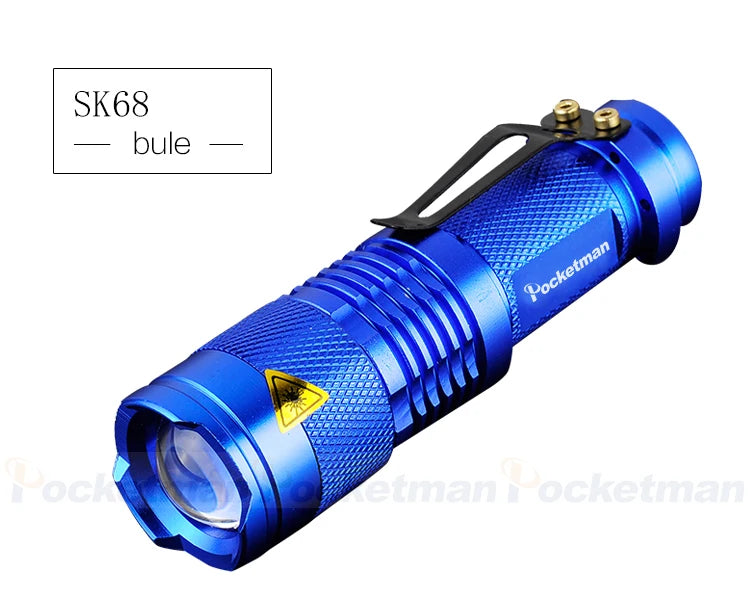 Portable Mini Q5 LED Flashlight Tactical Lamp LED Flashlight Adjustable Focus Zoomable Light for  Hiking Camping Power Outage