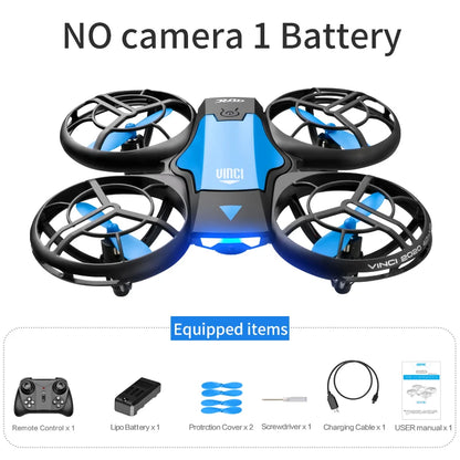 New V8 Mini Drone 4K 1080P HD Camera WiFi Fpv Air Pressure Altitude Hold Black Quadcopter RC Drone