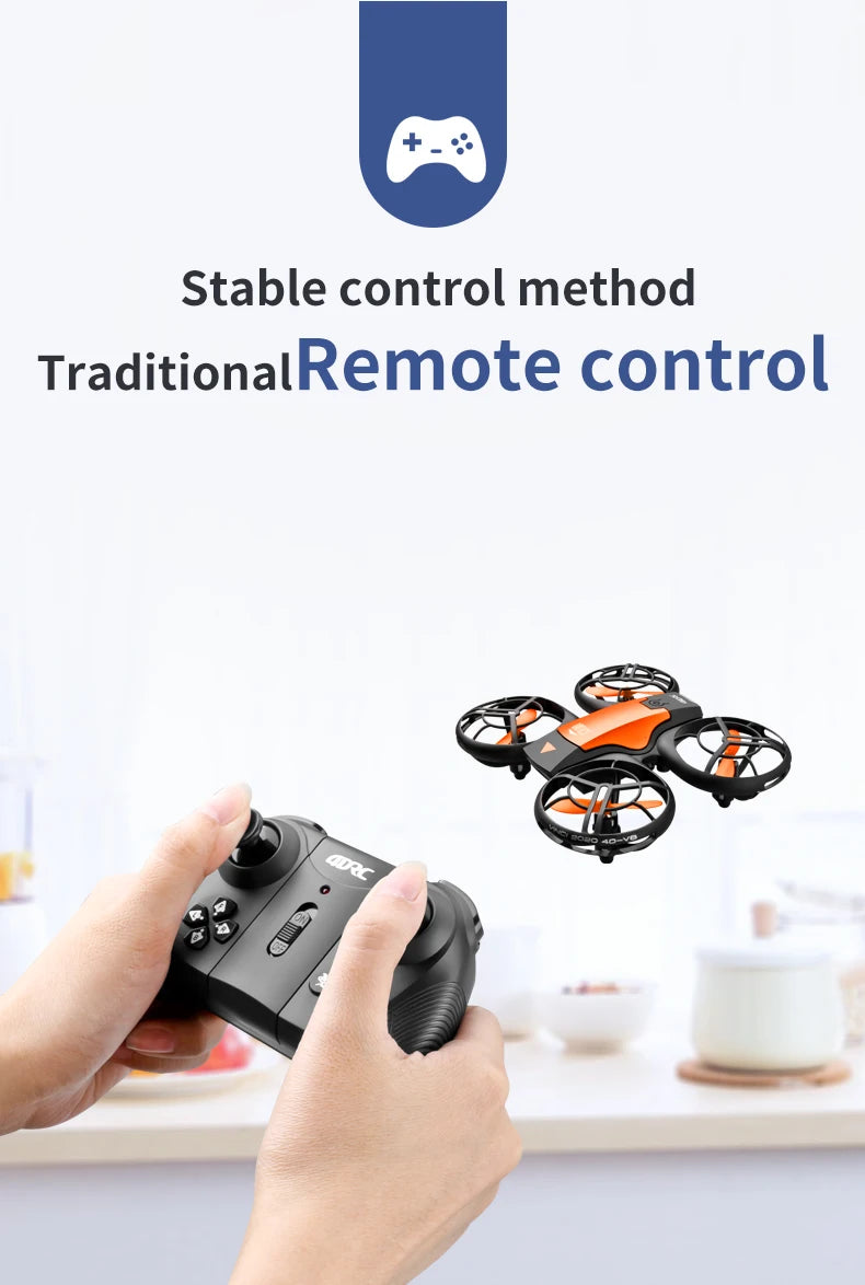 New V8 Mini Drone 4K 1080P HD Camera WiFi Fpv Air Pressure Altitude Hold Black Quadcopter RC Drone
