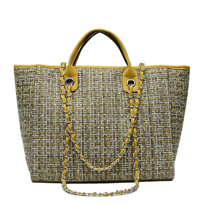 Women Tote Bag Fashion Nylon Large Handbag Chains Shoulder Bags Ladies Big Messenger Bag, Shopping Bag