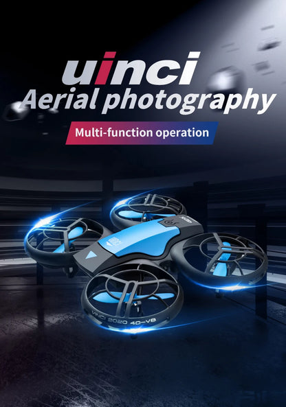 New V8 Mini Drone 4K 1080P HD Camera WiFi Fpv Air Pressure Altitude Hold Black Quadcopter RC Drone